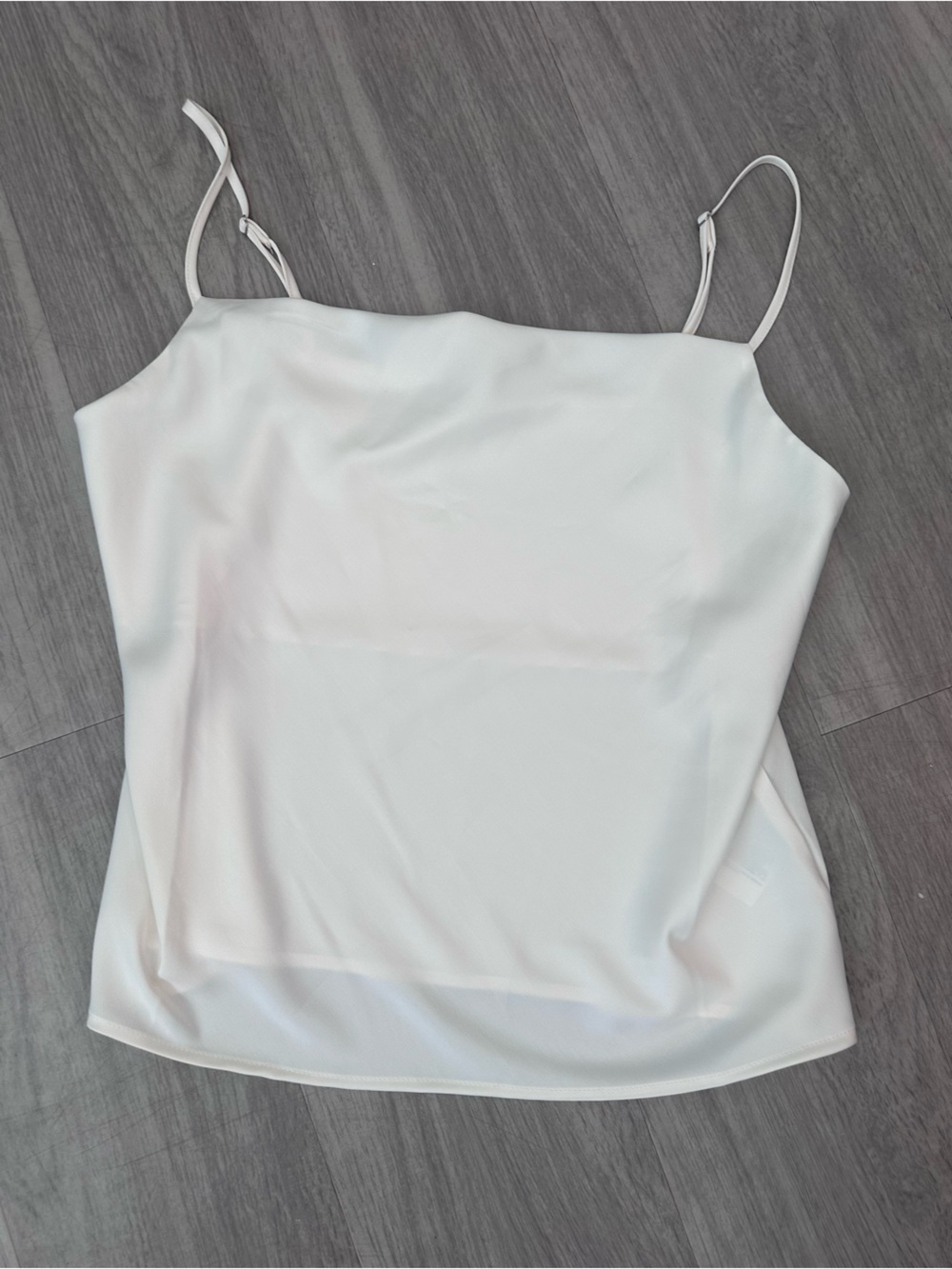 Banana Republic Satin cream off white Tank Cami Sz M